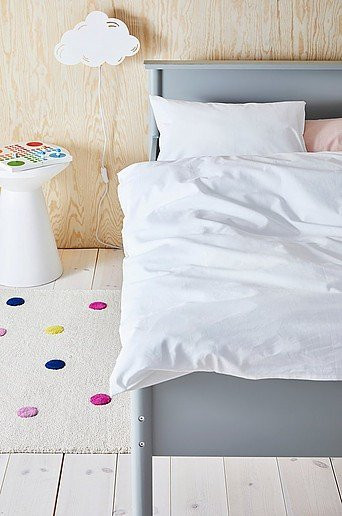 Jotex ZACK MINI Bettbezug-Set für die Krippe aus Bio-Baumwolle in Weiß - Bild 1