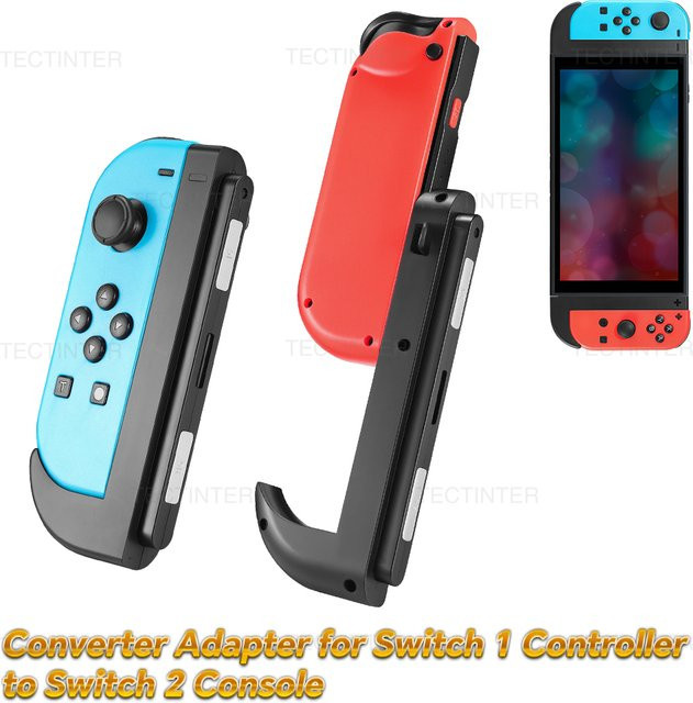 Nintendo Controller-Adapter für Nintendo Switch 1 und OLED zur Verbindung von Gamepads mit der Switch 2 Konsole, Magnetischer Lade-Griff-Konverter, Schwarz - Bild 1