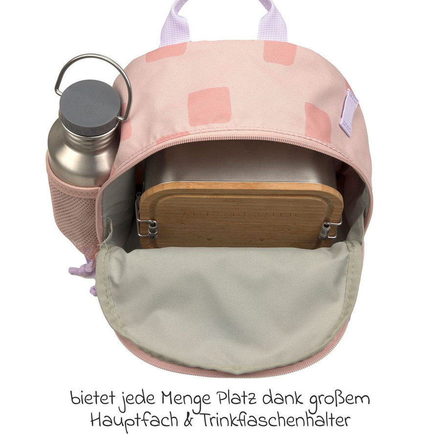 Lässig 2-tlg. Set aus Mini Backpack und Edelstahl-Trinkflasche Pattern Party in Rose - Bild 2