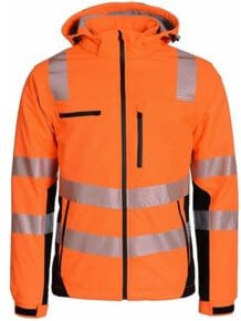 Asatex Softshelljacke in Orange/Schwarz, Größe XL - Bild 1