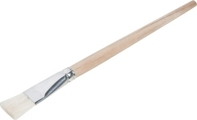 LUX-TOOLS Gussowpinsel Gr. 16 flach in Natural mit Holzgriff für wasserbasierte Farben - Bild 1