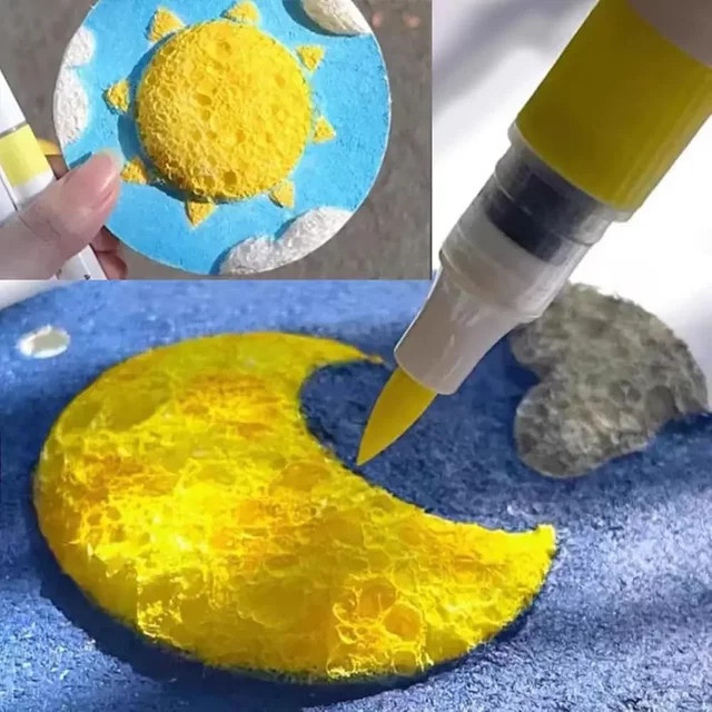 Magische 3D-Malstifte mit Schaumstoffstruktur für geschwollene 3D-Zeichnungen in Bunt/Mehrfarbig - Bild 1