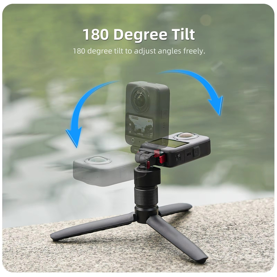 Magnetischer Adapter für DJI OSMO Action 5 Pro, 4, 3, 360 und Nano Schnellwechselhalterung mit 1/4 Zoll Schraubenerweiterung in Schwarz - Bild 4