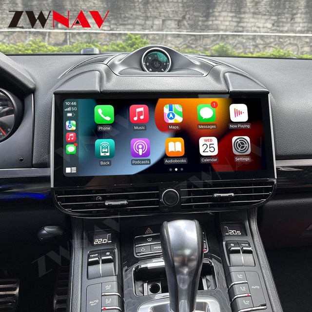 ZWNAV Android 13 Multimedia Player mit Qualcomm Prozessor und GPS für Porsche Cayenne 958 92A (2010-2017) in Schwarz mit Carplay und Navigation - Bild 1