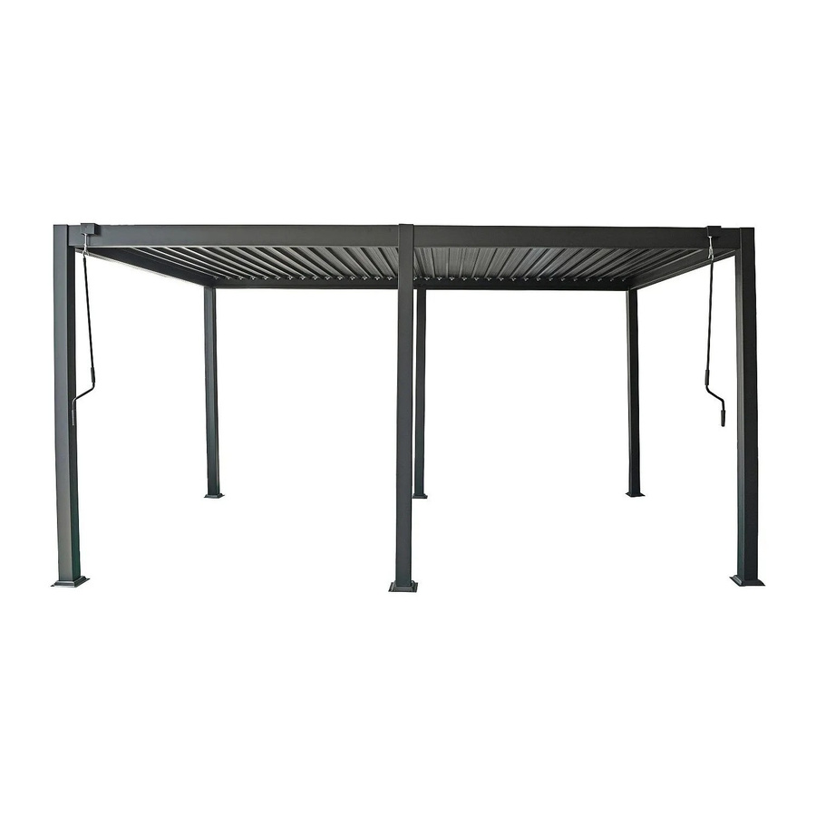 Selbsttragende Pergola Amalfi von Vente-unique in Anthrazitgrau, Breite: 500 cm - Bild 2