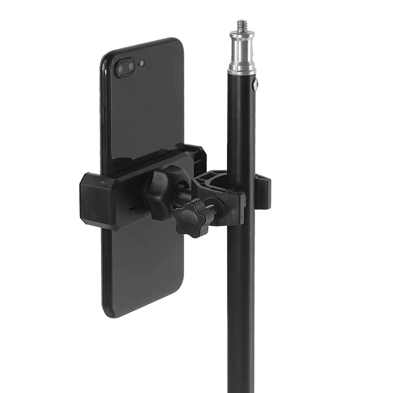 KOQZM Universal Smartphone Halter mit 6,5 Grad Drehung für Musik-Live-Shows, Schwarz, passend für Smartphones bis 18 cm - Bild 4