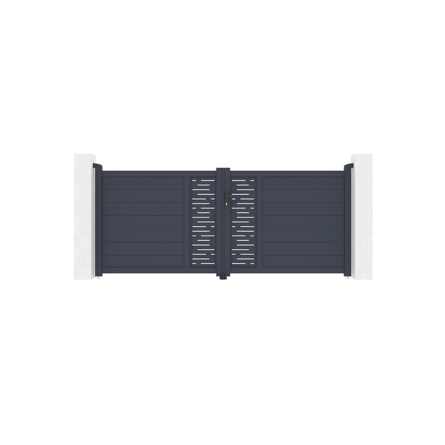 Casanoov Flügeltor Arlberg Aluminium Grau mit Ranger B150 Motorisierung, B/H: 305 x 120 cm - Bild 2