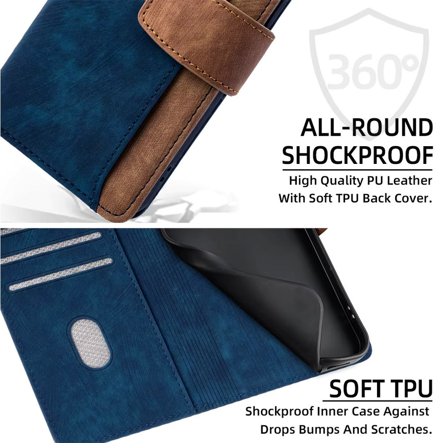AIMONCASE RFID Blocking Business Flip Lederhülle für Honor X9A X9B X9C X8A X8B X7A X7B X7C in Grün und Blau - Bild 6