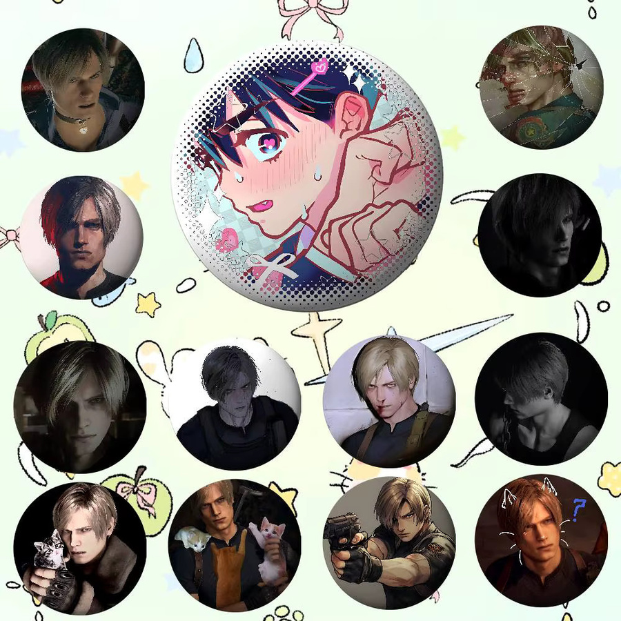 Brosche L-Leon Kennedy Abzeichen, Weißblech, Metall - Bild 4