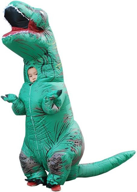 ElmCove T-Rex-Dinosaurierkostüm, aufblasbar, grün - Bild 1