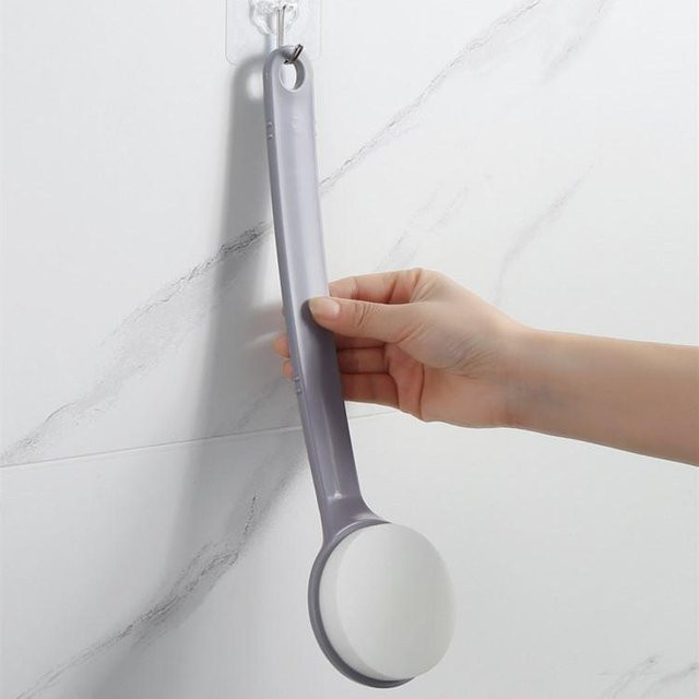 Dummer-home Körper-Badepinsel mit langem Griff, Grau, Unisex - Bild 1