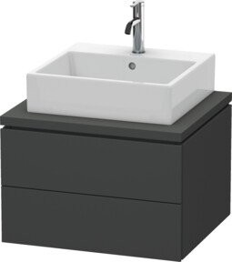 Duravit Waschtischunterschrank L-Cube in Grau Matt mit 2 Schubladen, B/T/H: 62 x 54,7 x 40 cm - Bild 1
