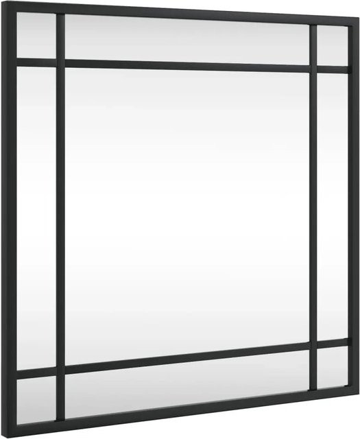 vidaXL Wandspiegel Schwarz Quadratisch aus Metall und Glas B/H: 40 x 40 cm - Bild 1