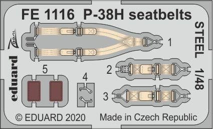 Tamiya P-38H Seatbelts Steel - Bild 1