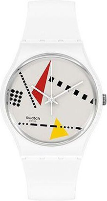 Swatch Armbanduhr, Quarz, Biokeramikgehäuse, 34 mm, Weiß, Unisex - Bild 1
