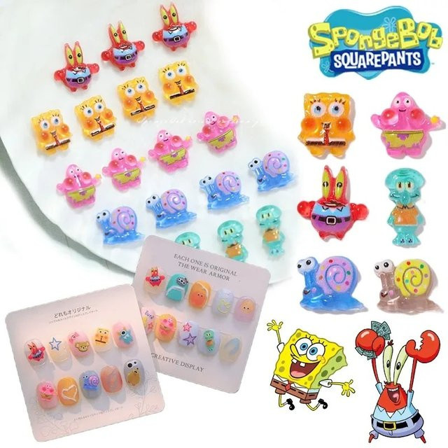 Potdemiel SpongeBob Nagelkunst Zubehör, 5 Stück, Glänzend - Bild 1