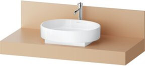 Duravit Konsole Balcoon in Terra mit mittigem Becken, Farbe: Weiß, B/T/H: 120 x 55 x 37 cm - Bild 1