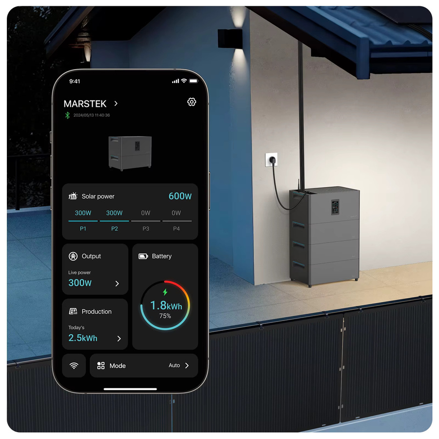 Marstek Solarspeicher Jupiter C+ 2560Wh Plug & Play Stromspeicher für Balkonkraftwerke und PV-Anlagen - Bild 6