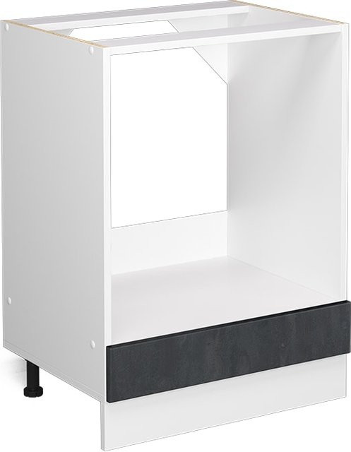 Vicco Herdumbauschrank R-Line in Schwarz Beton und Weiß, Breite: 60 cm, Höhe: 81,6 cm, Tiefe: 46 cm - Bild 1