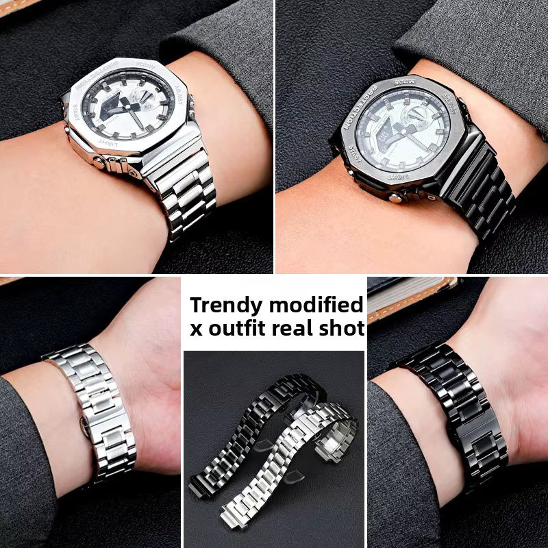 Casio Uhrenarmband Edelstahl, Silber, Herren - Bild 3