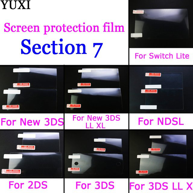 Yuxi Transparente Schutzfolie für Nintendo 2DS 3DS XL und New 3DS XL Bildschirmschutz und Linsenabdeckung aus Kunststoff - Bild 1
