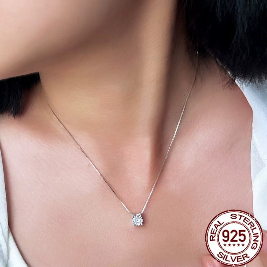 CWWZircons Halskette, 925 Silber, Zirkonia, Damen - Bild 3