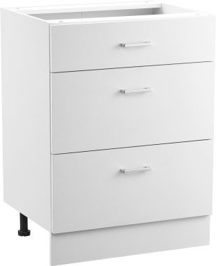 VEVOR Shaker Unterschrank in Weiß mit 3 Soft-Close-Schubladen für Haushalt und Büro, B/T/H: 60,0 x 47,5 x 81,6 cm - Bild 1