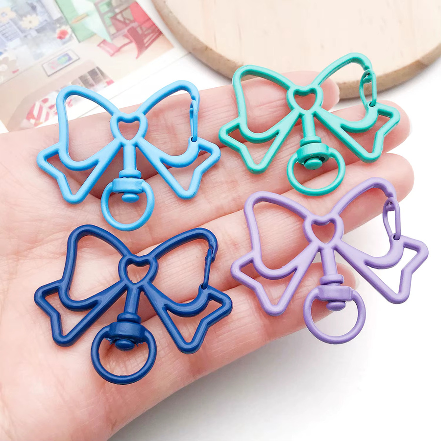 10 Stück Schmetterlings-Federschnallen mit offenen Ringen, Metall, Legierung - Bild 2