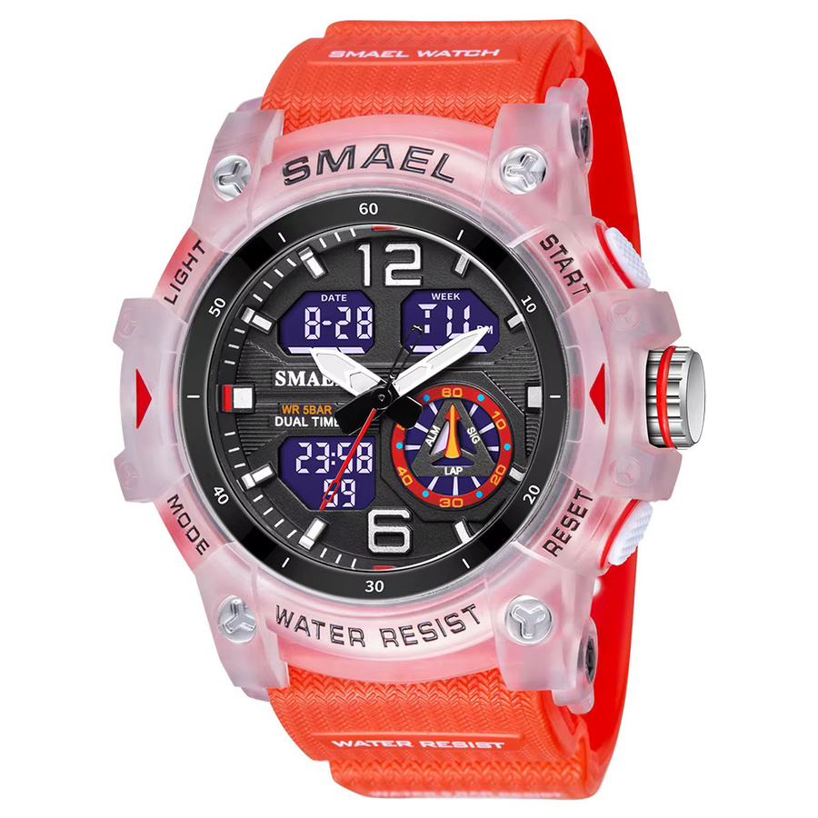 Smael Armbanduhr Digital, Quarz, Schwarz, Silikon, Herren - Bild 2