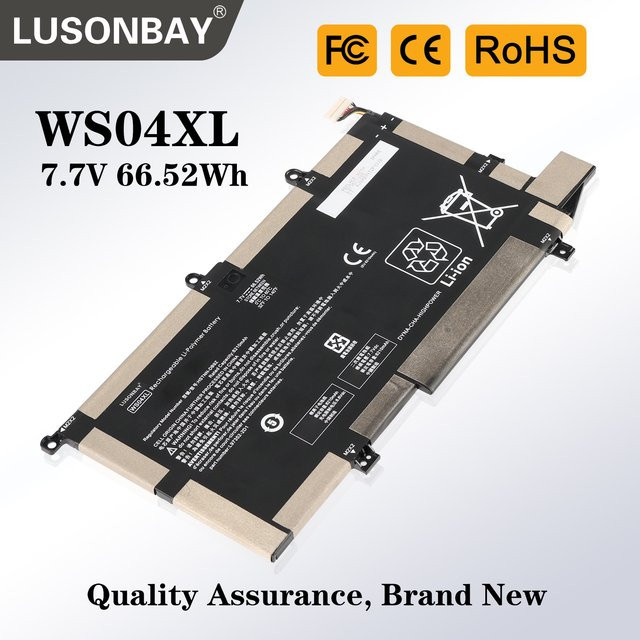 HP WS04XL Ersatzakku für Spectre X360 14t-ea00 14-ea0002ni 14-ea0002nx 14-ea0003ns Serie, Li-Ion Pack, Schwarz - Bild 1