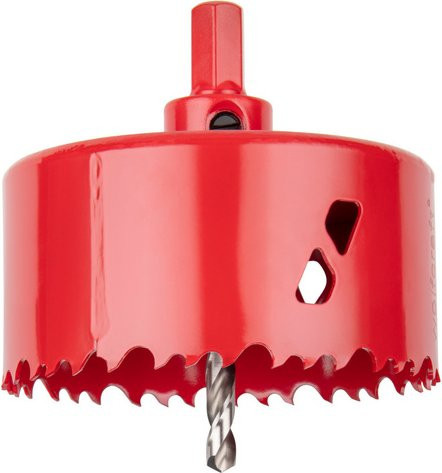 Wolfcraft Lochsäge aus Bimetall in Rot mit einem Durchmesser von 92 mm - Bild 1