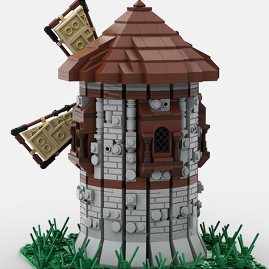 Gobricks Mittelalterliche Windmühle Konstruktionsbausteine Set ab 14 Jahren - Bild 4