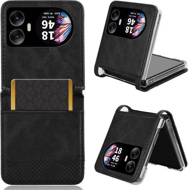 Blackview Hero 10 Flip Cover Vintage Ledertasche in Schwarz - Bild 1