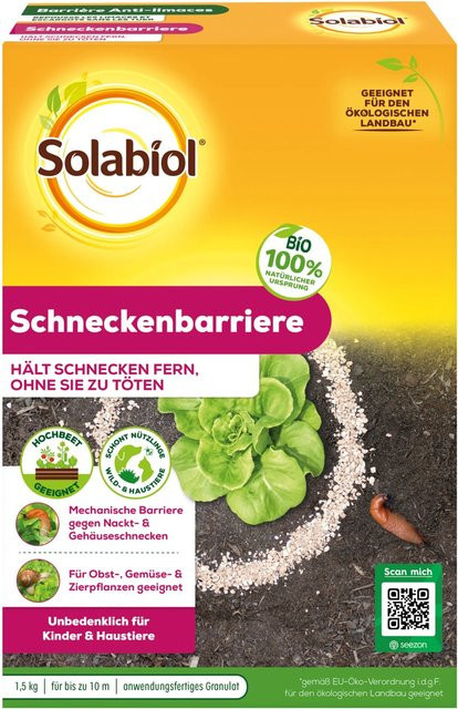 Solabiol Schneckenbarriere aus Tongranulat für Nutz- und Zierpflanzen, 1,5 kg - Bild 1