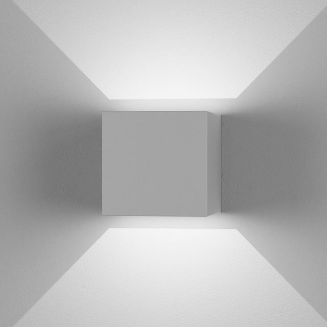 DLS Lighting Secret LED-Wandleuchte in Grau aus Aluminium mit Up-Down-Lichteffekt, dimmbar und IP54 geschützt - Bild 1