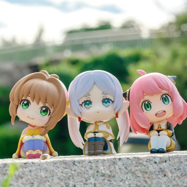 Bandai Frieren, SPY×FAMILY Anya Forger & Cardcaptor Sakura, Anime-Chibi-Sitzfiguren, PVC-Sammelfiguren - Bild 1