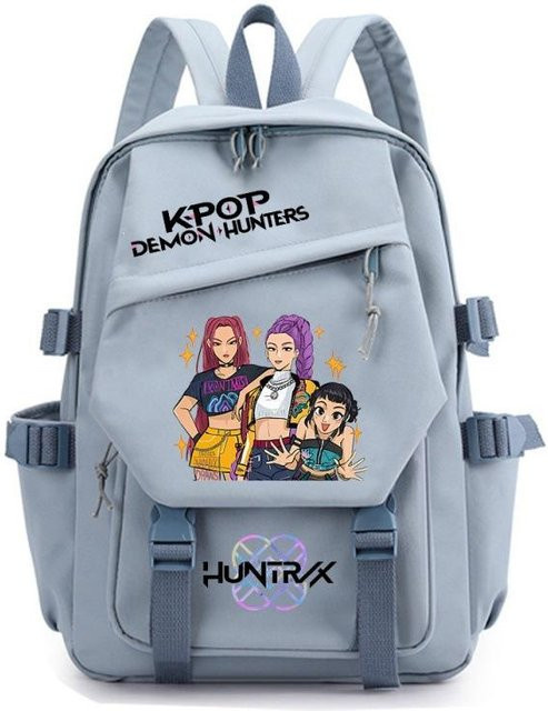 3-teiliges Schulrucksack-Set in Grau aus Oxford-Stoff mit großem Fassungsvermögen, Schultergurt und Federmäppchen - Bild 1