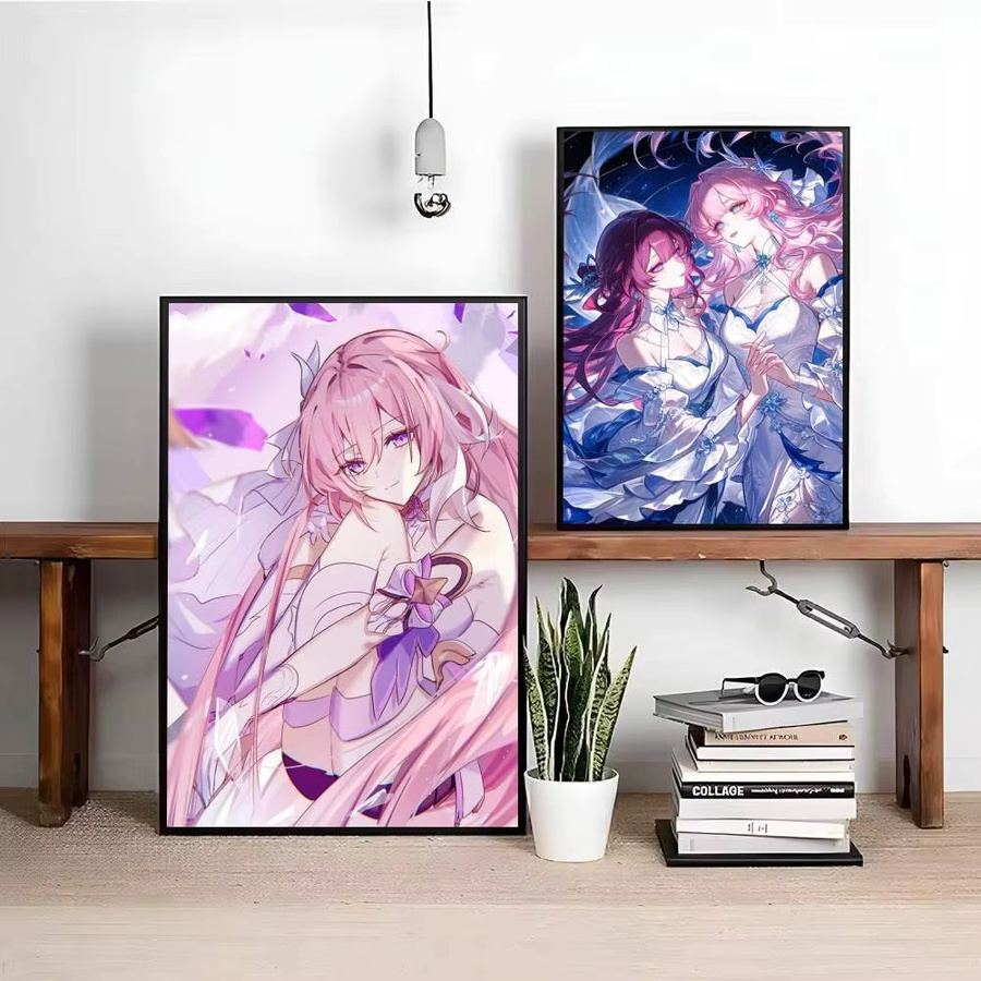 Anime Girl Elysia Poster Bilibili Wandaufkleber Mehrfarbig - Bild 5