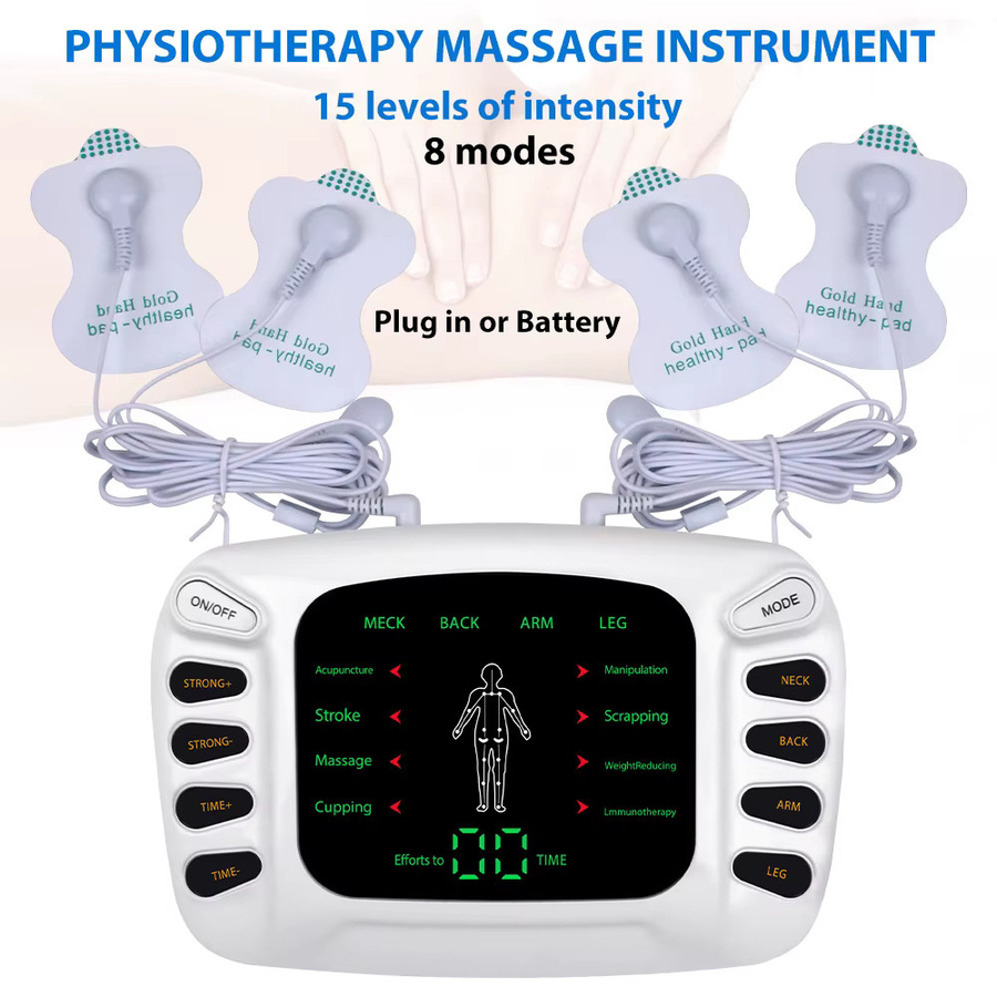 ShaxyMsc EMS Elektro-Stimulator für Physiotherapie und Muskelmassage in Weiß - Bild 4