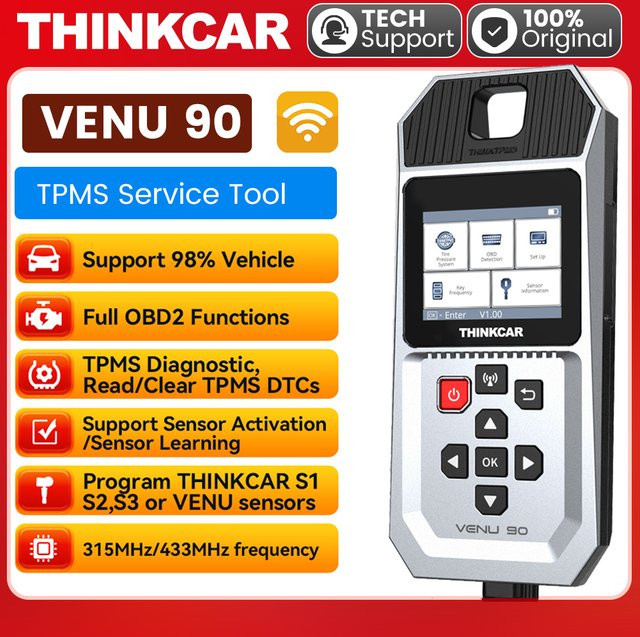 THINKCAR VENU 90 TPMS WIFI Programmier- und Diagnosegerät zur Aktivierung von Reifendrucksensoren für 315 MHz und 433 MHz mit DTC-Diagnose - Bild 1