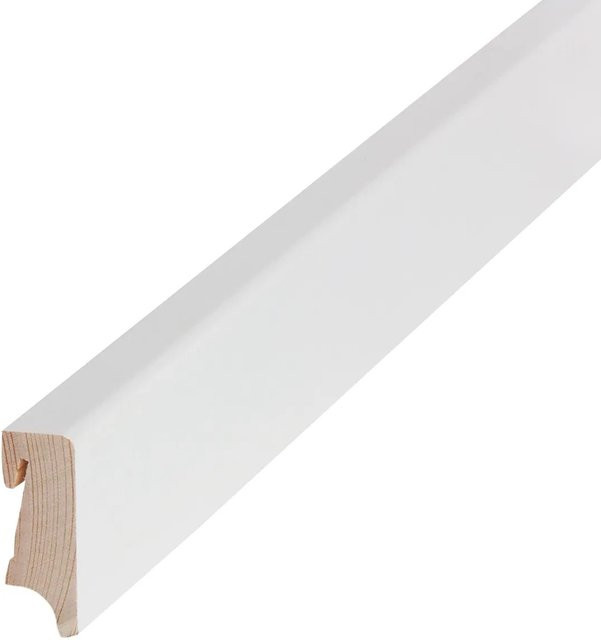 Döllken Profiles Sockelleiste aus Massivholz in Weiß, H x B x T: 40 x 16 x 2400 mm - Bild 1