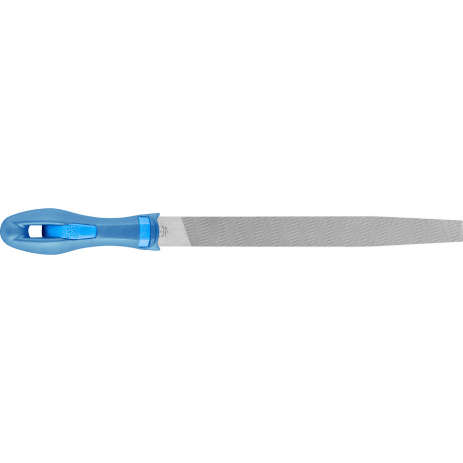 PFERD Werkstattfeile Flachspitz Hieb 2 mit Ergonomie-Feilenheft in Blau, Länge: 200 mm - Bild 2