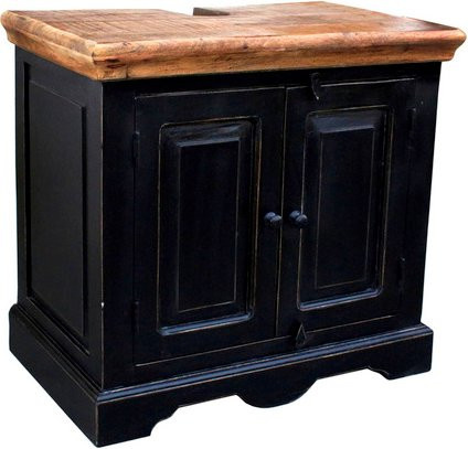 SIT Unterschrank CORSICA aus Mango in Schwarz und Braun, B/H/T: 66 x 60 x 41 cm - Bild 1