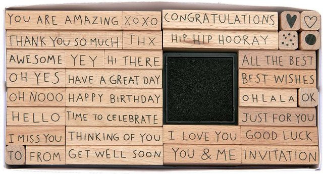 Rico Design Paper Poetry XL Stempelset Texte Englisch - Bild 1
