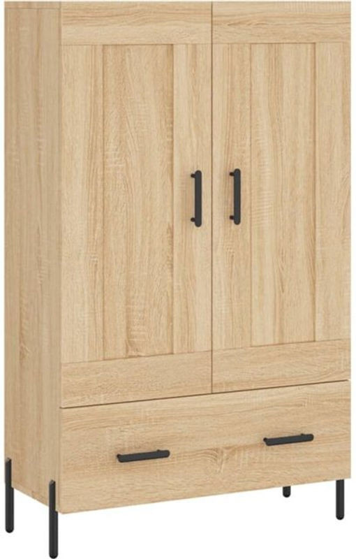 Highboard Vidaxl Sonoma-Eiche Natur Braun aus Holzwerkstoff und Metall im skandinavischen Design, B/T/H: 69,5 x 31 x 115 cm - Bild 1
