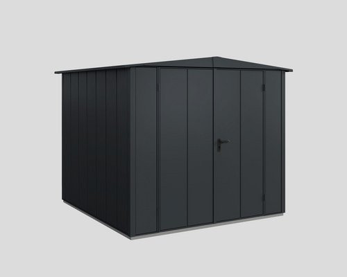 Ecostar Gerätehaus Elegant-S aus Metall in Grau mit Doppeltür, B/H/T: 238 x 216 x 238 cm - Bild 1