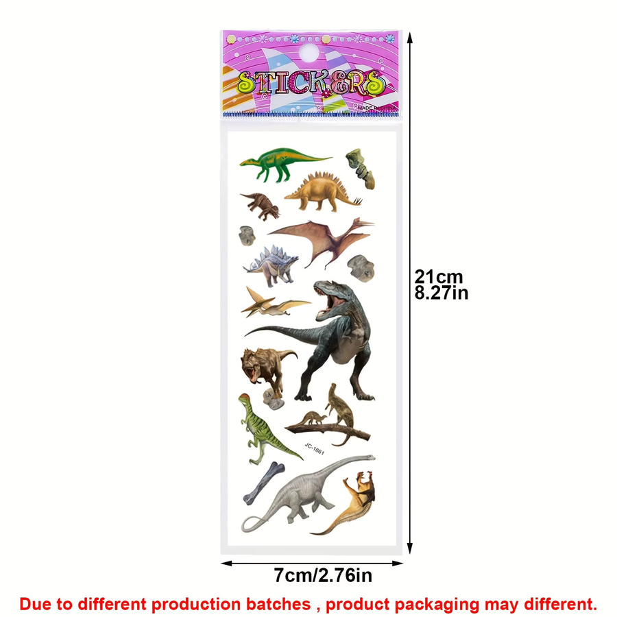 JXB Dinosaurier-Aufkleber, 3D-Dino-Puffy-Aufkleber, 5-teiliges Set - Bild 2