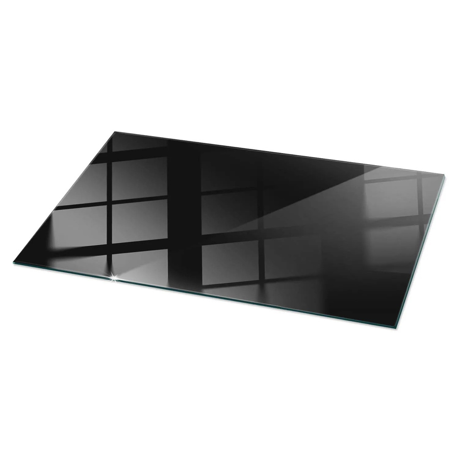 Tulup Couchtischplatte aus Glas in Schwarz, rechteckig und glänzend, B/T: 100 x 50 cm - Bild 2