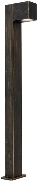 QAZQA Baleno Industrielle Stehleuchte für den Außenbereich aus Aluminium und Glas in Gold/Messing, Höhe: 80 cm, IP44, dimmbar mit LED - Bild 1