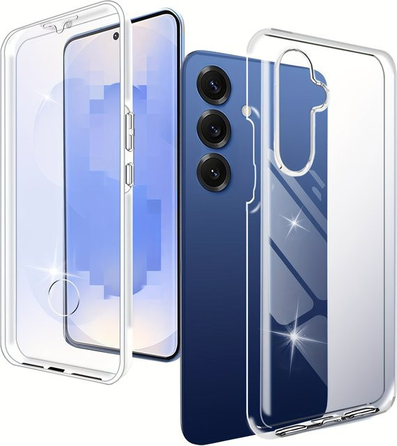 Transparente 360-Grad Ganzkörper-Schutzhülle für Samsung Galaxy S25 S24 S23 S22 S21 S20 Ultra S10 S9 S8 Plus Note 20 10 9 8 - Bild 1